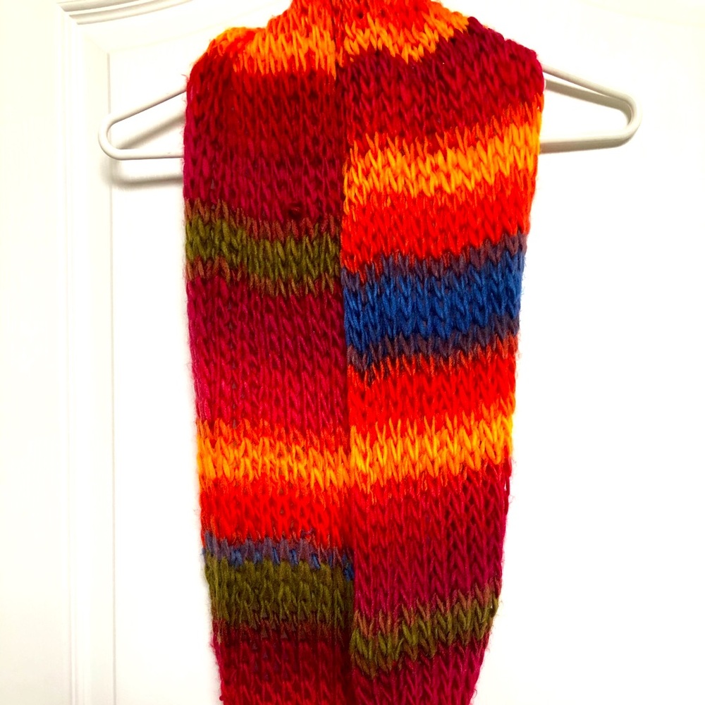 Soft yarn infinity scarf